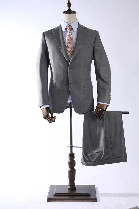 Premium Suit #3 in Gray Plaid