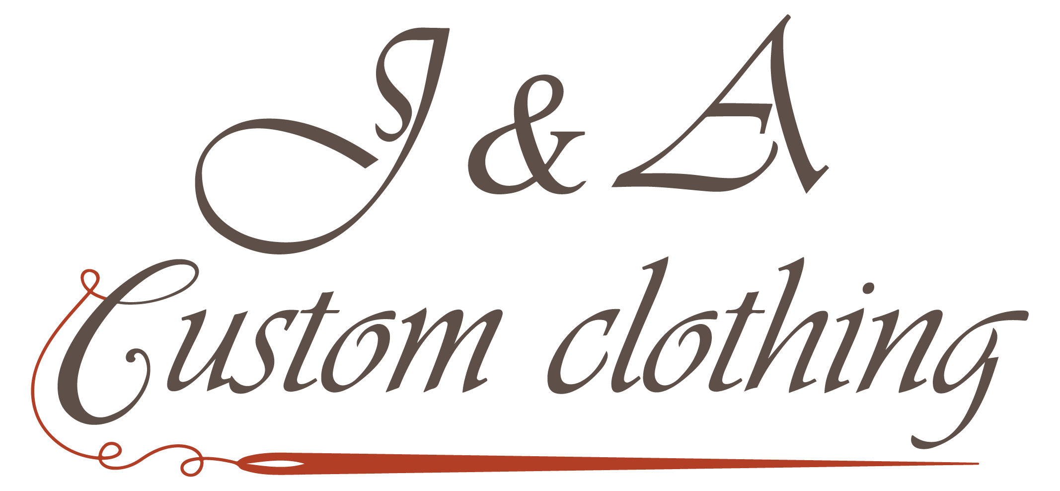 j&a custom clothing logo