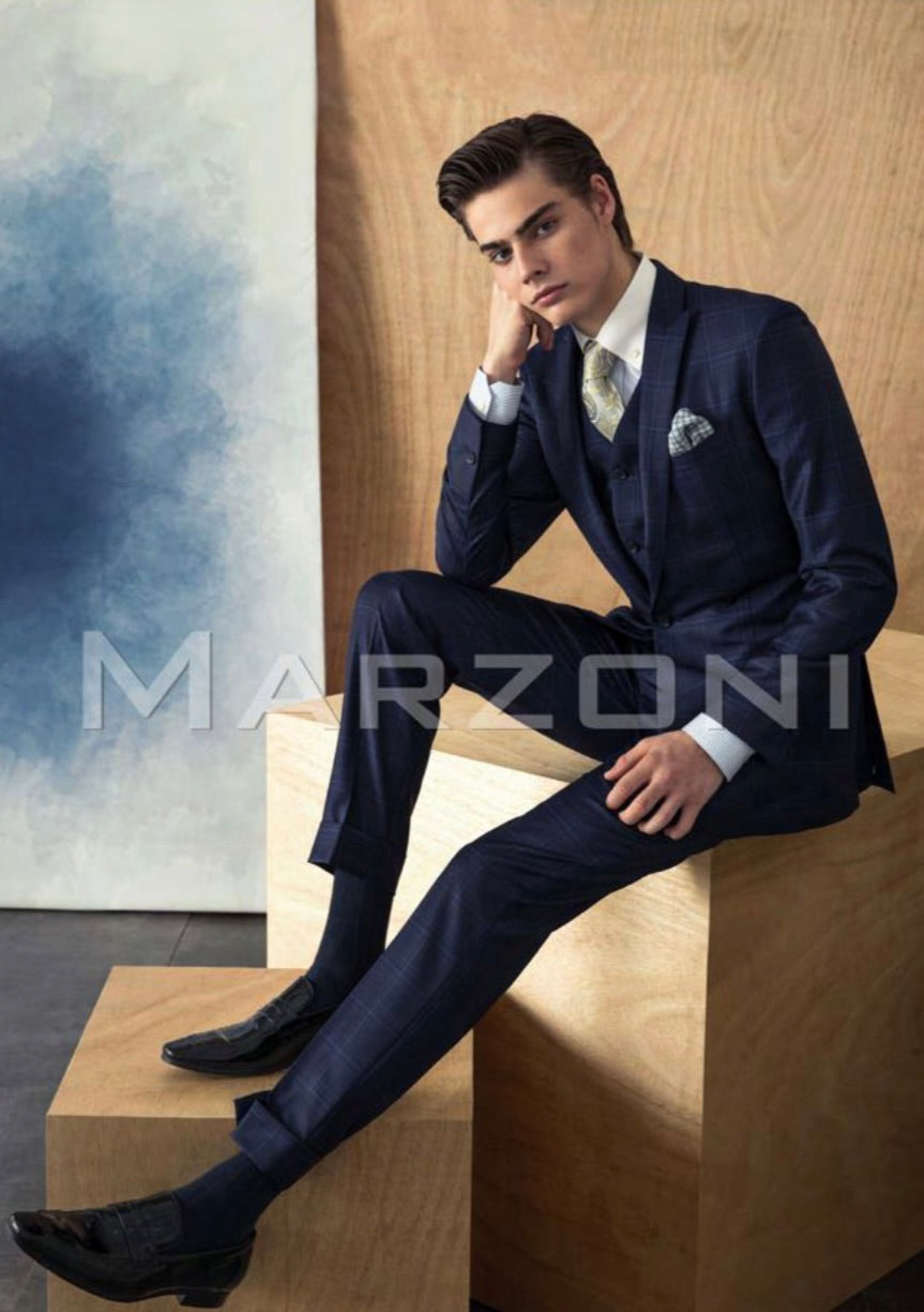 Marzoni Blue Three-Piece Suit