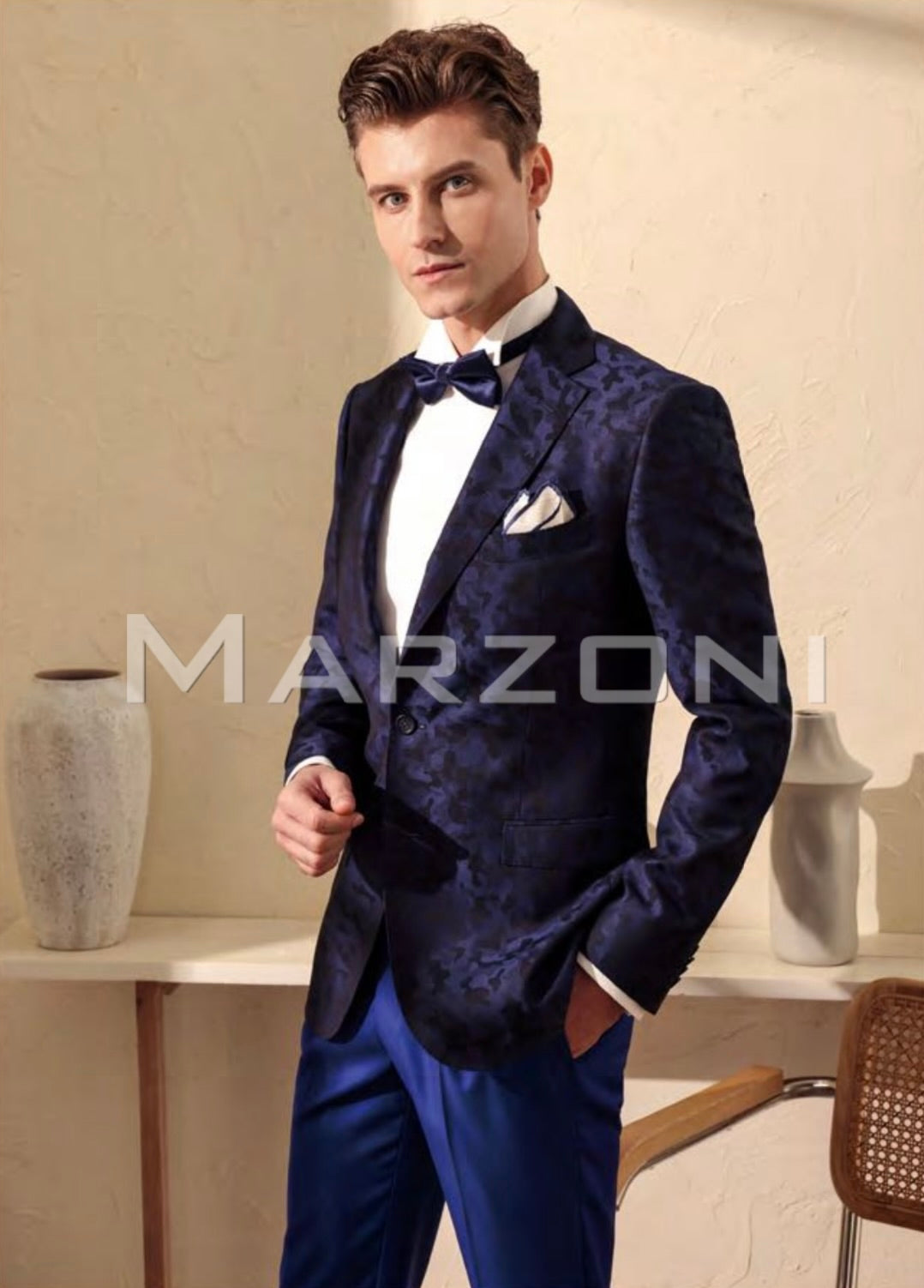 Marzoni Blue Pattern Tuxedo