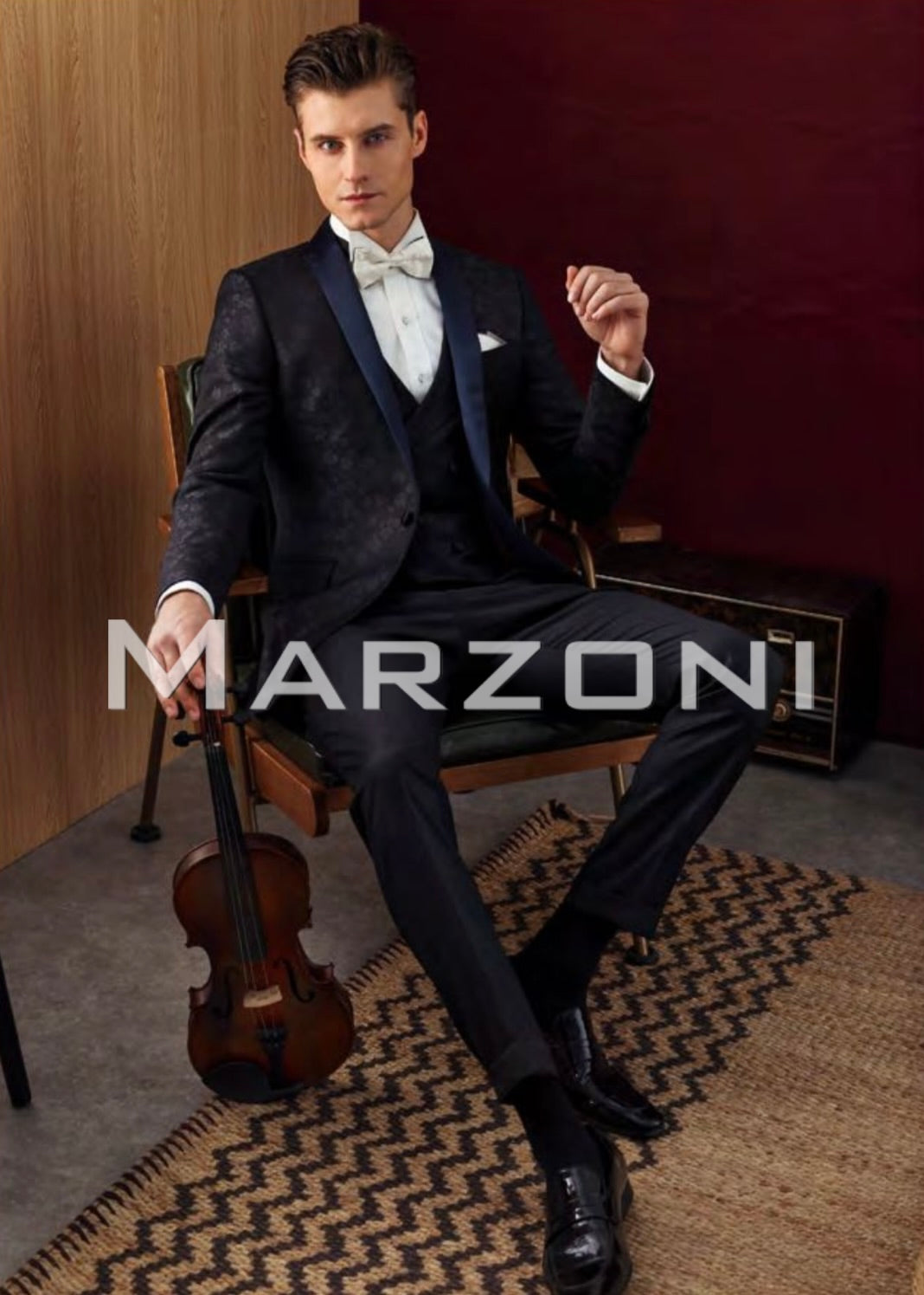Marzoni Charcoal and Grey Tuxedo