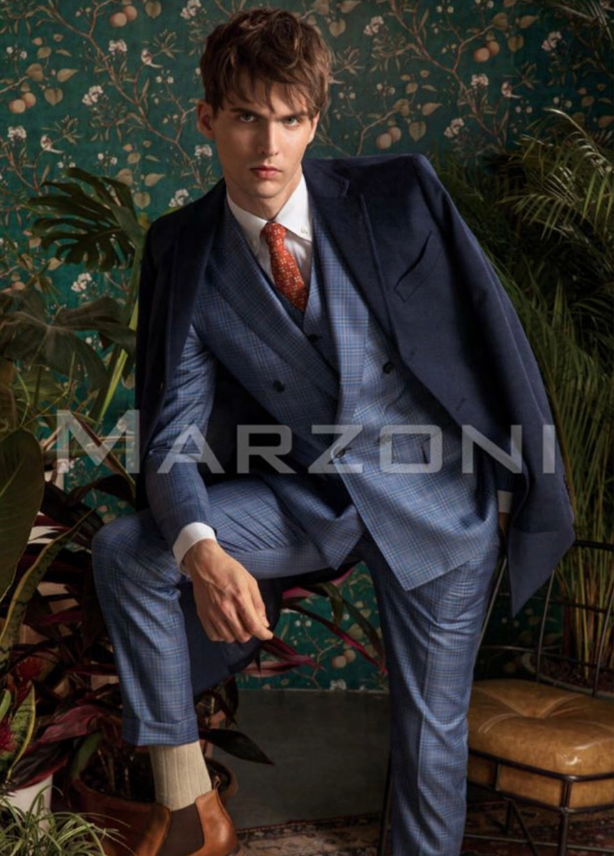Marzoni Navy and Blue Coat