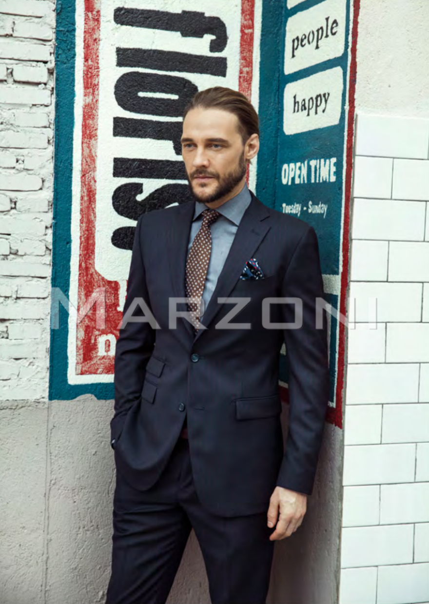 Marzoni Navy Red Suit